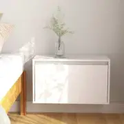 Floating Cabinet DIY Wall Mount Storage Rack Wooden Book Display Shelf White