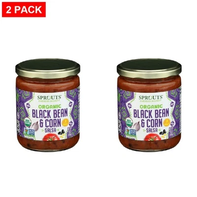 2 Pack - Sprouts Organic Black Bean Corn Salsa 16 oz