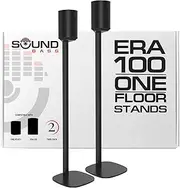 Sound bass ERA100 Floor Stand, Twin (2pcs), Black, Compatible with Sonos ERA 100 or Sonos One Speakers, Accessories Included. Designed in The UK, Double, Pair