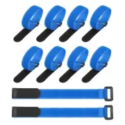10Pcs Reusable Cable Ties 12"x0.98" Adjustable Reusable Hook & Straps Blue