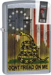 Zippo 83734 Dont Tread On Me Gadsden Flag Lighter + FLINT PACK