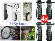 4PCS Steel Bicycle Wall Rack Mount Bike Garage Stand Holder Storage Hanger Hook