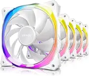 Antec Fusion ARGB PWM HB Fans with ARGB Controller, White, 120 mm (Pack of 5)