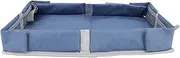 Kids Adults Foldable Travel Tray Cover, Airplane Travel Disposable Tray Table Cover, Cup Holder, Tablet Lap Desk, Air Plane Travel Table Cover for Trains (Stone Blue)