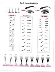 TENOL Lash Extension Guide Eyelash Technician Forms Beauty Salon Wall Art Decor Portable Salon Decor Gift Eyelash Style Poster, Poster C