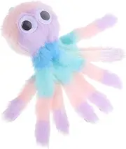 ibasenice Plush Octopus Cat Rainbow Chewing Teething Plaything for Kittens Soft Interactive Plush Supplies for Cats Pets Engaging Animal Chew