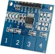 TTP224 Capacitive Touch Sensor Module 4 Channels Easy-to-Use Small Size Suitable for DIY Projects