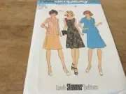 1976 SIMPLICITY #7388 - LADIES SQUARE NECKLINE DRESS & JACKET PATTERN 40-46 FF