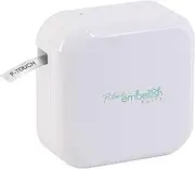 [Brother] P-Touch Embellish Elite Connectable Decorative Ribbon and Tape Printer (PTP715EBT), White