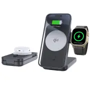 Bakeey QI2 Certified 3 in 1 Foldable 15W Magnetic Wireless Charger 10000mAh Fast Charging Station Portable Power Bank Ba