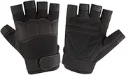 [TINAYAUE] Kids Bike Gloves 8-10 Years Non-Slip Half-Finger Sport Glove Breathable Hand Protection Accessory for Skateboarding Scooters