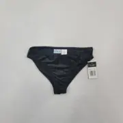 California Waves Black Hipster Bikini Bottom womens size XS Ribbed NEW