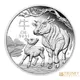 【TRUNEY貴金屬】2021澳洲牛年精鑄紀念性銀幣1/2盎司 - 盒裝/英國女王紀念幣 / 約 4.147台錢