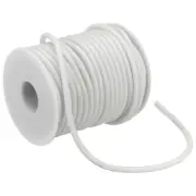 16 Yards 4mm PVC Hollow Pipe Rubber Cord 2mm ID with Plastic Spool, White