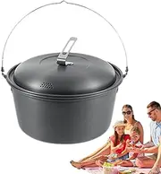 Camping Steamer Pot,Outdoor Steamer Pot,4.5L Portable Steamer Pot Large Capacity | Non-Stick Pot for Outdoor Dining Home Kitchen Cookware Steamer Beach Camping