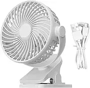 Clip Fan for Bed, Desk Fan, Table Fan, Stroller Fan with USB Charging Fan, Stroller Fan with Clip for Bed, Small Fan