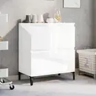 High Gloss Wooden Sideboard Buffet Cabinet Storage Shelf Drawers Table White