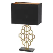 Telbix Black/Antique Gold Large Akron Table Lamp