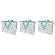 3x Rex London Jumbo Storage Bag Organiser w/ Zip Closure 58x48cm Mimi & Milo