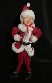 Christmas Posable Elf limbs flexible 18” White, Ornamental Elf Home Decor