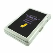 Macros Macaroni & Cheese Em1 Cigarette Case with Built in Lighter Metal Wallet