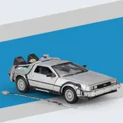 Simulation Alloy Car Model Back To The Future Time Machine Diecast Car Toy 1:24