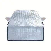 Silver Extended Front Windshield Snow Cover - Winter Snow and Frost Protection