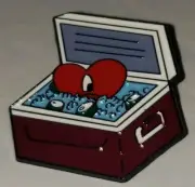 Bad Bunny Red Heart In Beer Cooler Lapel Hat Bookbag Pin Brooch