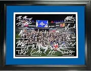 HOFSM.COM Hall of Fame Sports Memorabilia Framed Los Angeles Dodgers 2024 World Series Champions Field Celebration Facsimile Signature Team Auto 11''x14'' Baseball Photo