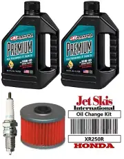For Honda XR 200R XR 250R Premium Oil Change Kit NGK DPR9Z Spark Plug Oil Filter
