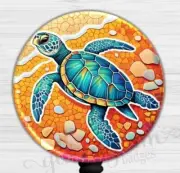 Tropical Sea Turtle Retractable Badge Holder, Tropical Ocean Badge Reel 6626BC