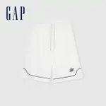 【GAP】男裝 LOGO抽繩鬆緊短褲-白色(889600)