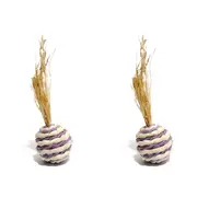 2x Rosewood Wooden Wacky Rollers Hamster/Rabbit Pet Chew/Gnaw Activity Toy NTRL
