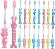Anneome Mini Toothbrush Boys and Girls Toothbrushes Bulk Pack Fine Soft Bristles and Suction Cup Base