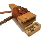 GERMAN C96 Broomhandle Mauser Holster/stock With Diagonal Leather Shoulder Strap