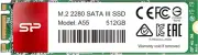 Silicon Power A55 512GB M.2 2280 SATA III SSD, up to 560Mb/S, 3D NAND with SLC C