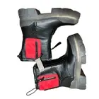 NWT Franco Sarto Womens Black Red L-Galaxy Waterproof Winter Snow Boots Size 8.5