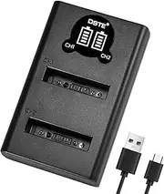 DSTE EN-EL5 Battery USB Dual Quick Charger with LCD Display Compatible for Nikon Coolpix P530, P520, P510, P100, P500, P5100, P5000, P6000, P90, P80