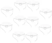 Zerodeko Professional Spit Mask 10 Pack Catering Masks Nose Guard Breathable Washable for Kitchen Restaurant BBQ