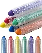 NewFamily Dustless Chalk for Kids, Colored Sidewalk Chalk With Holder,Non-Toxic Washable Toddlers Chalks Drawing Writing for Outdoor Art Play,Blackboard