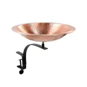 ACHLA Hammered Solid Birdbath/Rail Mount Bracket, Satin Copper - BBHC-03T-RM