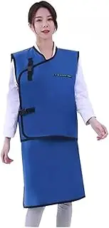 [KJIASDFE] X-ray protective lead clothing 2-piece set, 0.5 mmpb lightweight lead vest and lead apron, Soft comfortable and adjustable