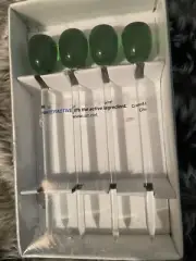 Crate & Barrel Glass Olive Cocktail Picks NIB