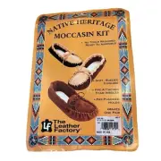 Native Heritage Moccasin Kit Soft Sueded Cowhide Youth Size 11/12 USA New