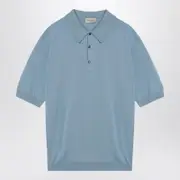 [JOHN SMEDLEY] Light Blue Isis Polo In Cotton XXL Light blue