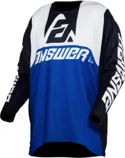 [Answer Racing] Answer Trinity Voyd Motocross Jersey, black-white-blue, Size M for Men Black White Blue