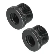 Mic Stand Adapter 3/8 Female x5/8 Male Thread Aluminum Alloy Adapter Black 2Pcs