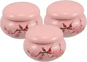 GANAZONO Small Bottles Portable Travel Powder Jar Multipurpose Sealed Ceramic Storage Pots