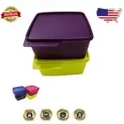 Microwaveable Multicolor 2-Piece Food Container Set - BPA-Free & Dishwasher Safe