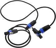 WESIEVYA Marine Speaker Wire Speaker Cables 2 Pack White Speaker Cables Plugs for Stage Cars